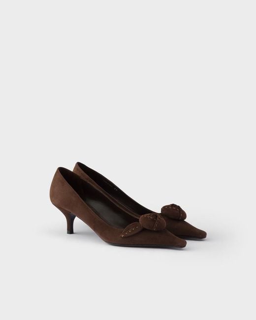 Prada Brown Suede Pumps