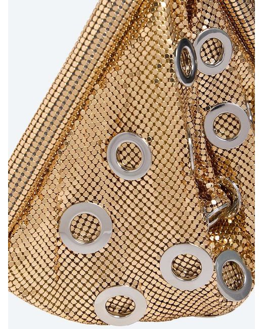 Rabanne Metallic Logo Handbag