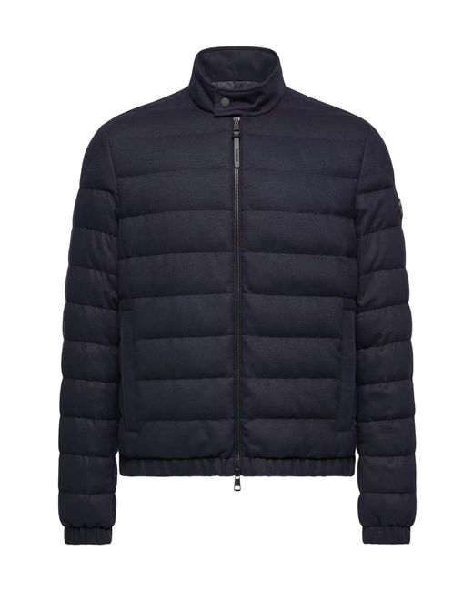 Moncler Blue Luray Zipped Quilted Jacket for men