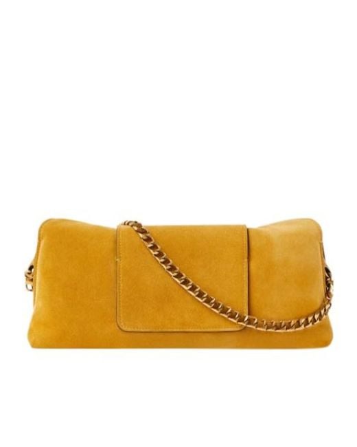 Versace Yellow Vivian Chain Clutch Bag