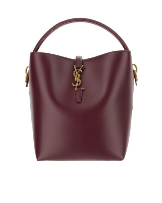 Saint Laurent Purple Le 37 Logo Plaque Shoulder Bag