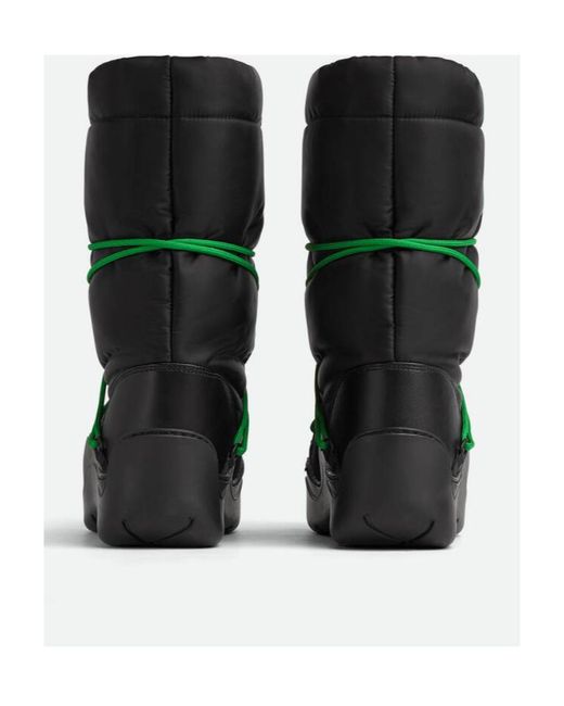 Bottega Veneta Green Logo Lace Up Boots
