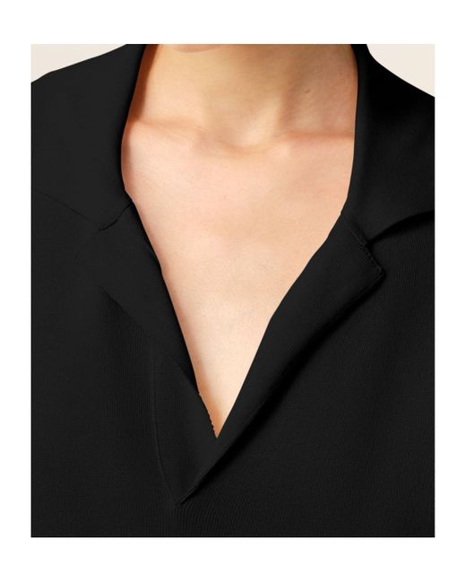 AMI Black Ami Classic Short-Sleeve Polo Shirt for men