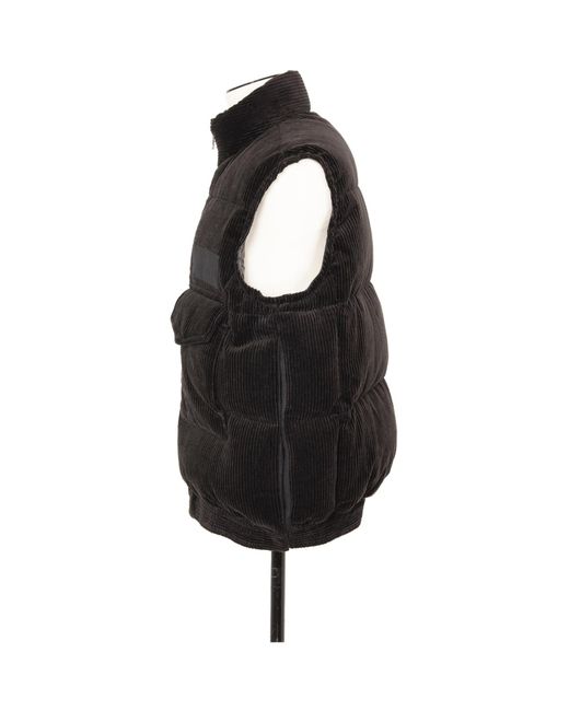 Sacai Black Corduroy Padded Vest for men