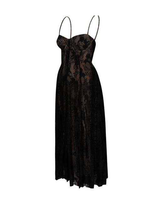 Norma Kamali Black Underwire Midcalf Dress