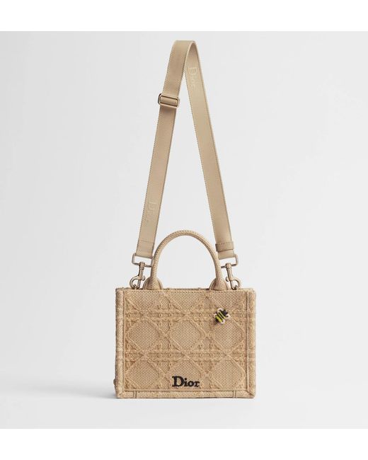 Dior Metallic Mini Book Tote With Strap