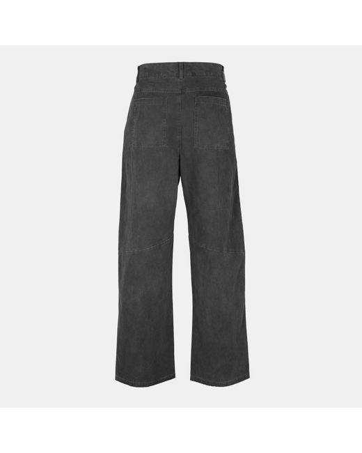 Represent Gray Loose-Fitting Cargo Pants for men