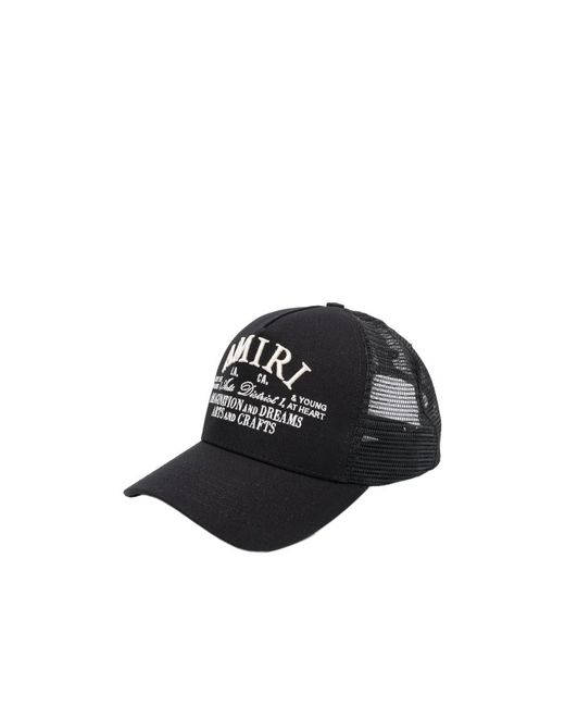 Amiri Black 'Arts District' Trucker Cap for men