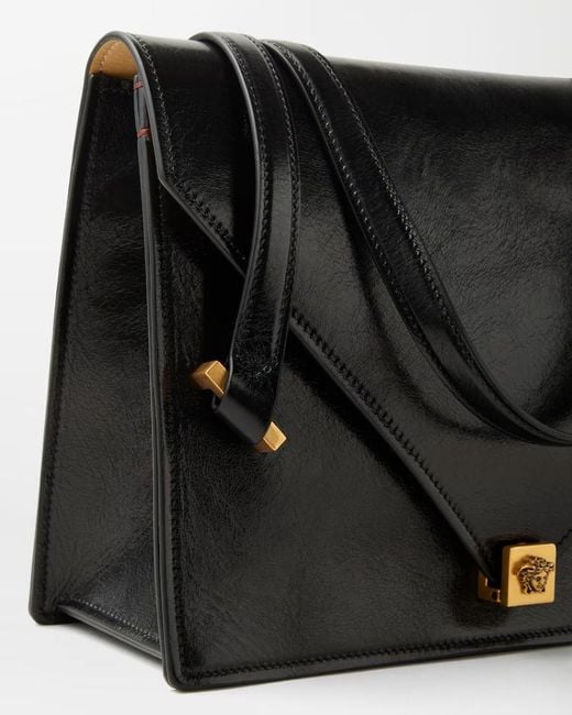 Versace Black Severine Leather Shoulder Bag