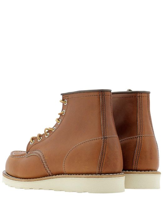 Red Wing Brown Classic Moc Lace-Up Boots for men