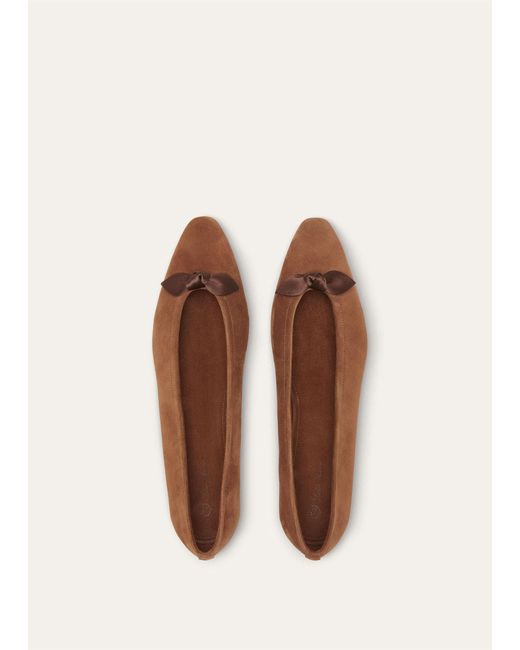 Loro Piana Brown Primula Ballet Flats