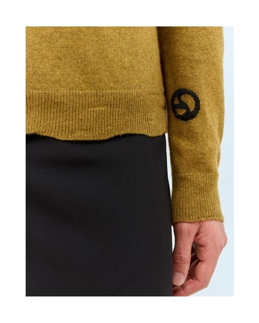 Acne Multicolor Buttoned Crewneck Sweater for men