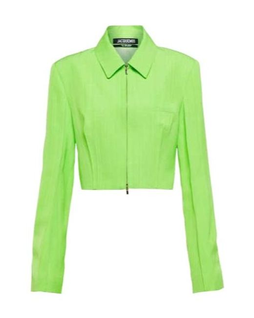Jacquemus Green La Veste Limao Cropped Jacket