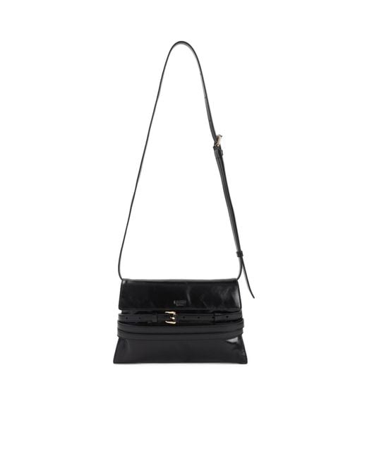 Moschino White Foldover Top Shoulder Bag
