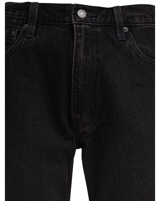 Levi's Black 555 Relaxed Straight Trousers for men
