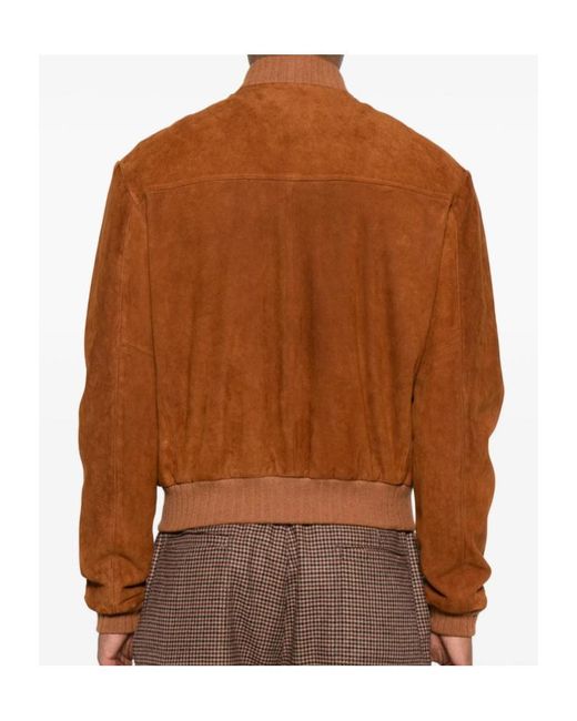 Tagliatore Brown Leather Jackets for men
