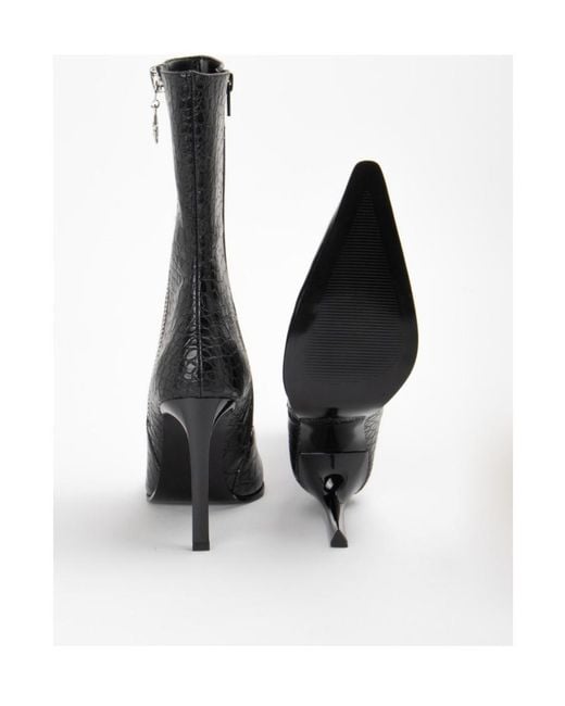 Versace Jeans Black Couture Zip Stiletto Boots