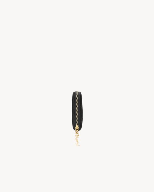 Saint Laurent Black Quilted Leather Wallet