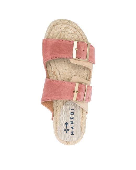 Manebí Pink Venice Suede Espadrilles