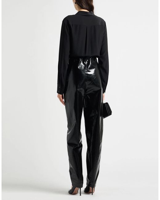 Saint Laurent Black Synthetictapered Trousers
