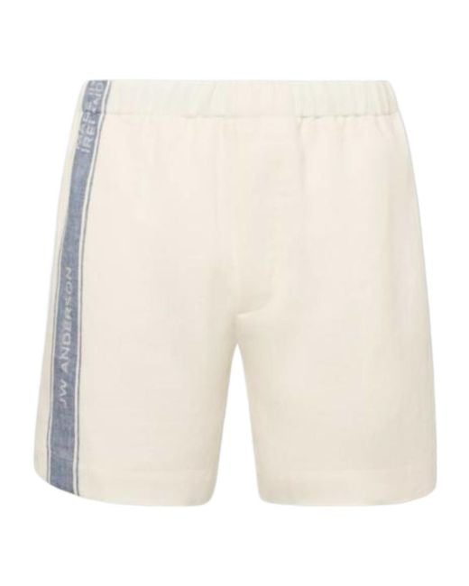 J.W. Anderson White Jw Anderson Logo Tape Shorts for men