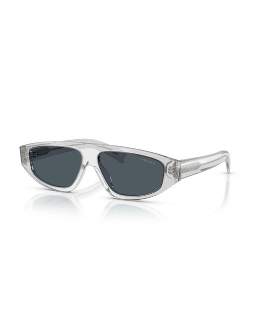 Prada Blue Rectangular-Frame Sunglasses for men