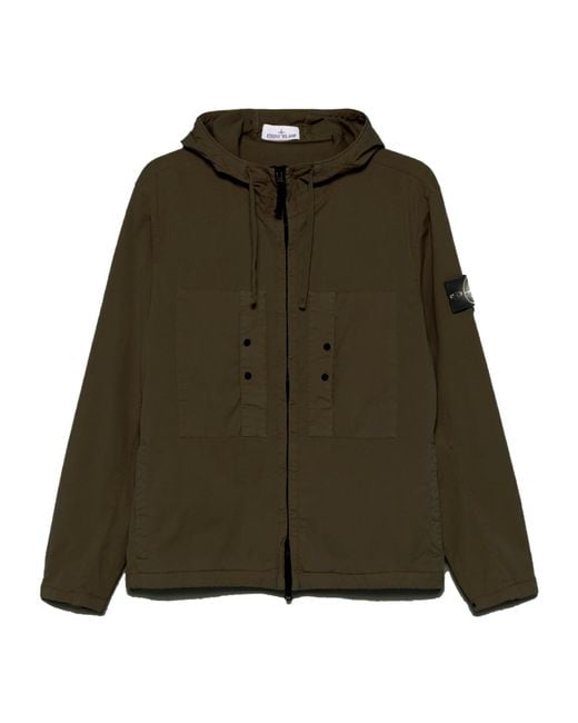 Stone Island Green Drawstring Jacket for men