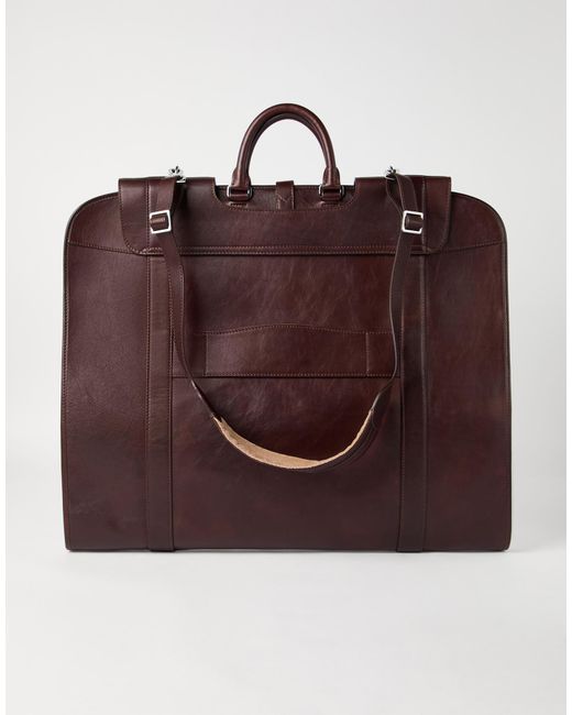 Brunello Cucinelli Brown Leather Suit Holder for men
