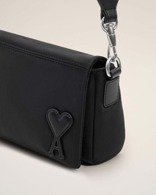 AMI Black Logo Patch Box Marcel Shoulder Bag for men