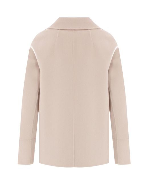 Max Mara Natural 'S Double-Breasted Long-Sleeved Coat