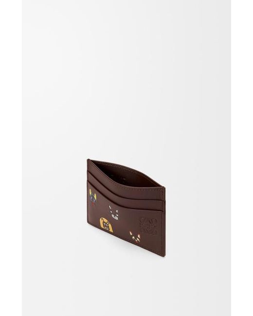 Loewe Brown X Louis Wain Cats Plain Cardholder for men