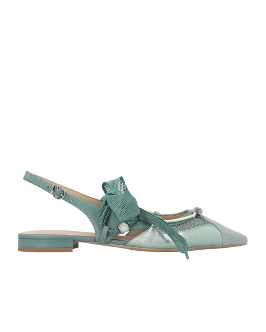 Pinko Green Bow Pointed Toe Slingback Pumps