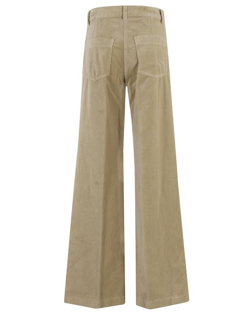 Aspesi Natural Wide-Leg Casual Pants