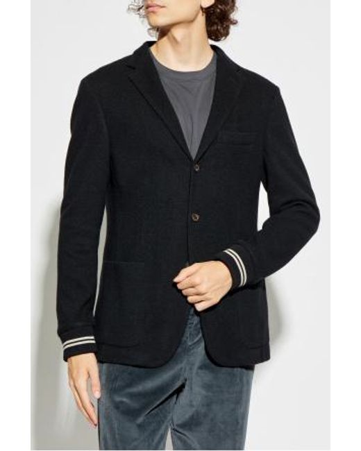 Eleventy Blue Jacket With Detachable Hood for men