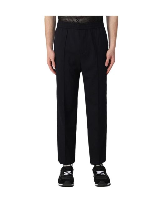 Emporio Armani Black Logo Casual Pants for men