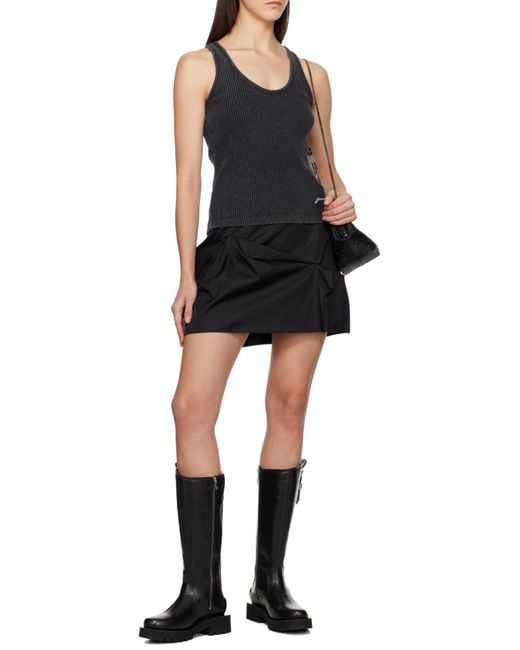 Ganni Black Washed Tank Top