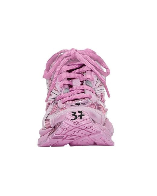 Balenciaga Purple Runner Low-Top Sneakers