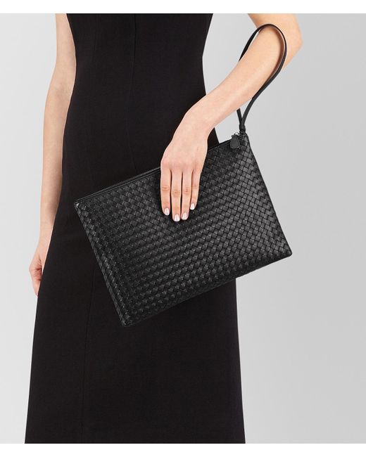 Bottega Veneta Black Intrecciato Document Case for men