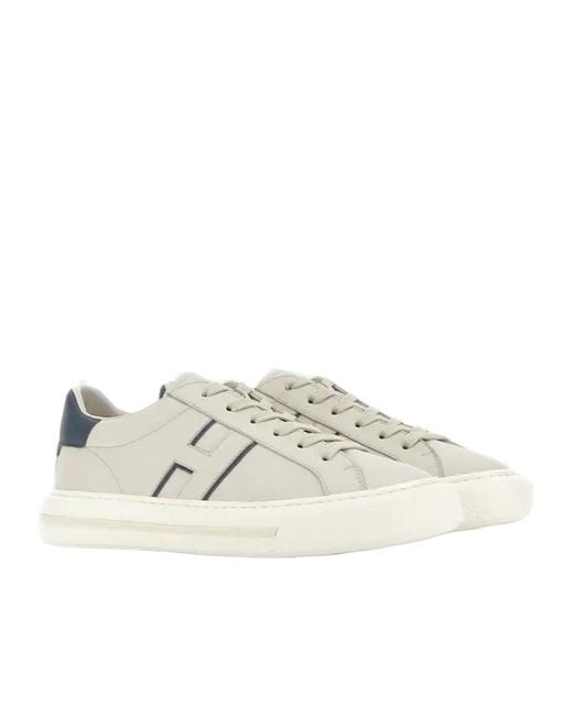 Hogan White H691 H Stripe Low-Top Sneakers for men