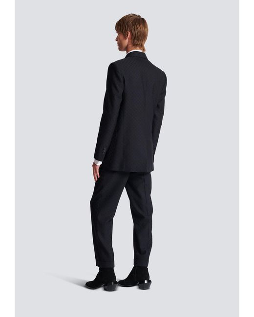 Balmain Blue Double Breasted Tailored Jacket for men