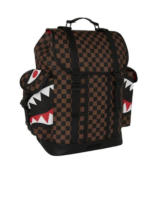Sprayground Black Monte Carlo Check Backpack for men