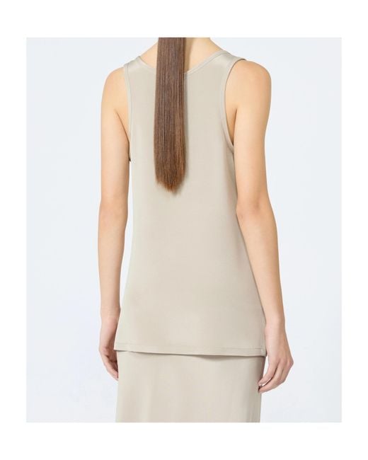 Max Mara Natural Scoop Neck Sleeveless Tank Top