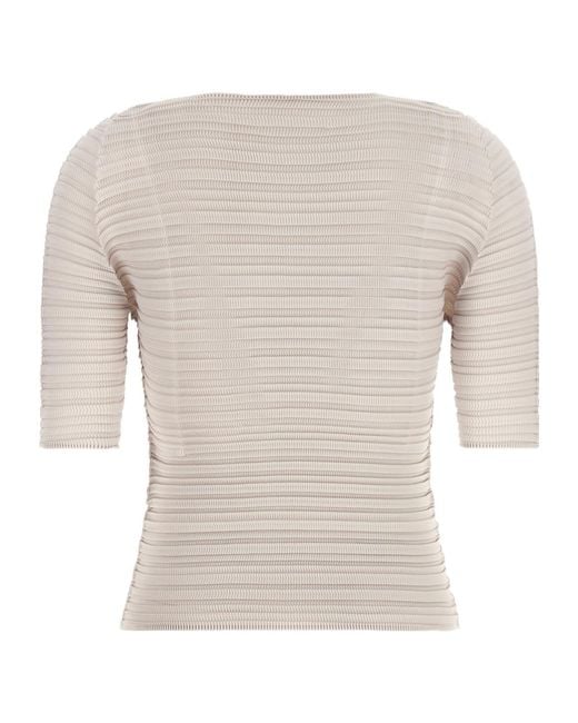 Issey Miyake White Pleated Shirt