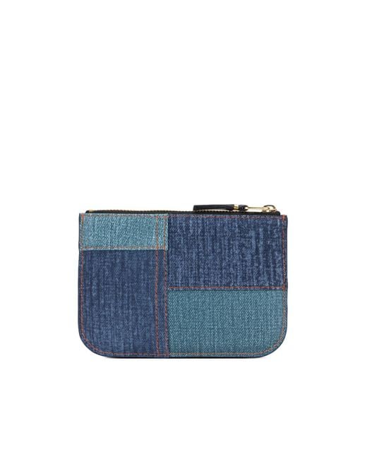Comme des Garçons Blue Logo-Detail Wallet for men