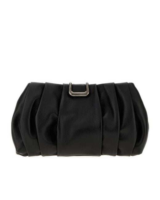 Brunello Cucinelli Black Pleated Clutch