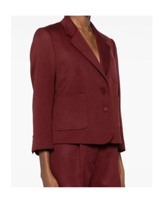 Dries Van Noten Red Long-Sleeved Suit Jacket
