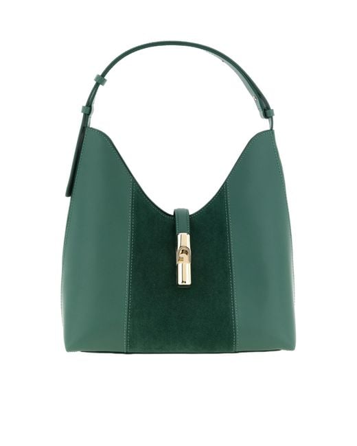 Furla Green Goccia Medium Hobo Shoulder Bag