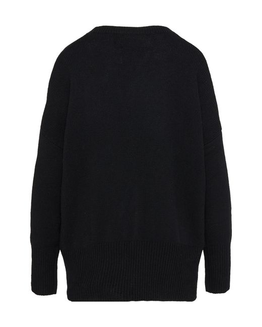 Lisa Yang Black Mila Round-Neck Sweater