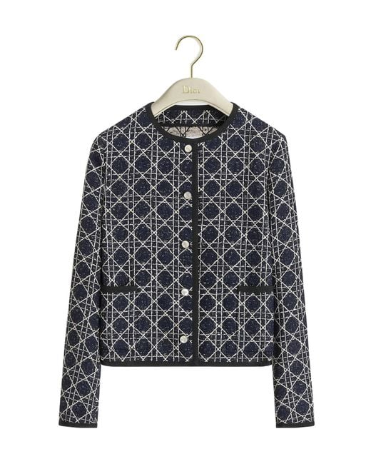 Dior Gray Macrocannage Cropped Jacket