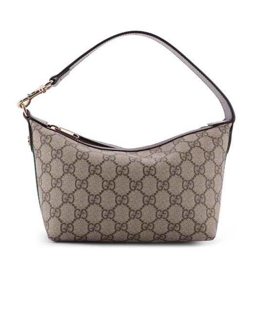 Gucci Gray Small Ophidia Gg-Monogram Shoulder Bag